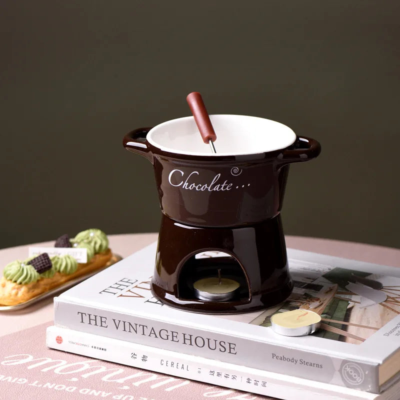 La fondue à chocolat pour deux 🍓🍫